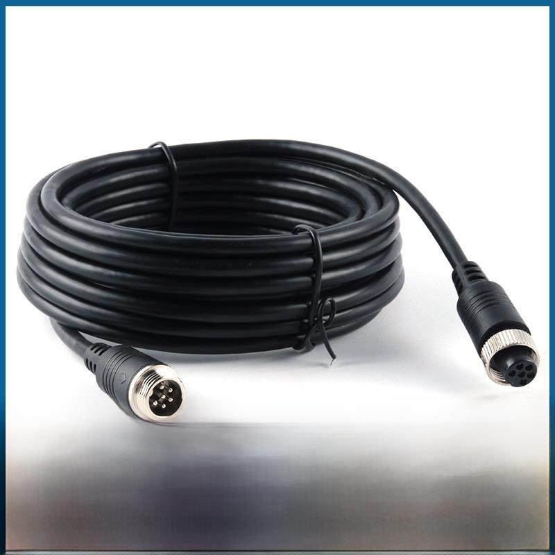 6芯航空头延长电缆汽车监控屏蔽电缆录像机摄像机公母连接器视频