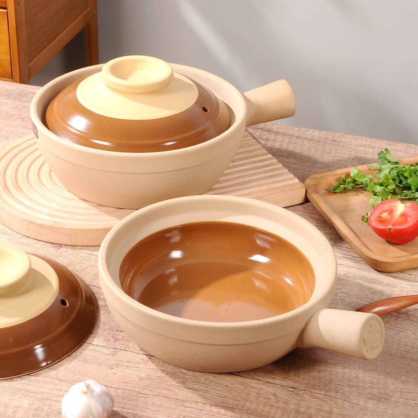 郸韵砂锅单柄啫啫煲明火电陶炉干烧沙煲家用商用煲仔饭专用小沙锅