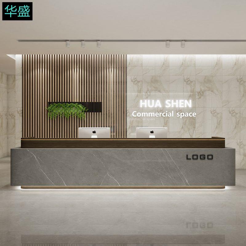 现代公司前台接待台办公吧台美容院酒店大厅咨询服务台收银台定制