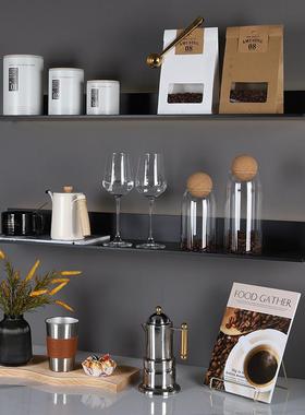 样板房厨房咖啡主题摆件橱柜铁艺收纳罐组合套装售楼处展厅道具