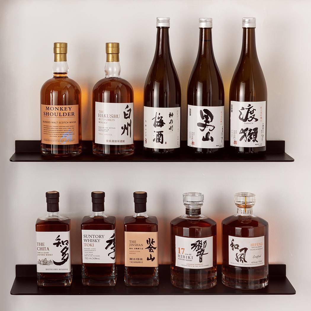 样板房酒店售楼部酒柜吧台日式假酒道具摆件威士忌清酒瓶洋酒摄影