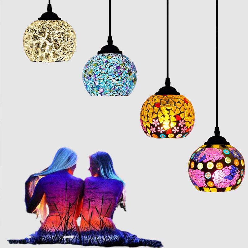 欧式地中海餐吊灯卧室床头灯走道灯蒂凡尼咖啡厅奶茶店酒吧小吊灯