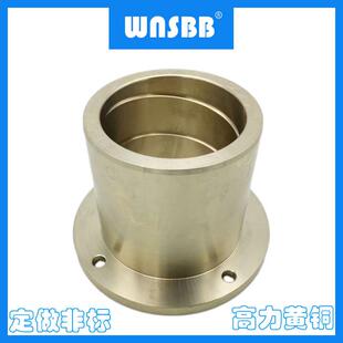 加工高力黄铜套耐磨衬套翻边法兰石墨自润滑轴承滑板按图非标定做