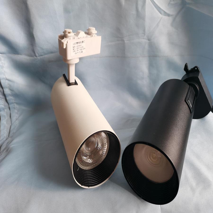 雷哲20w30服装店射灯led明装轨道商用聚光背景墙可调角度cob导轨