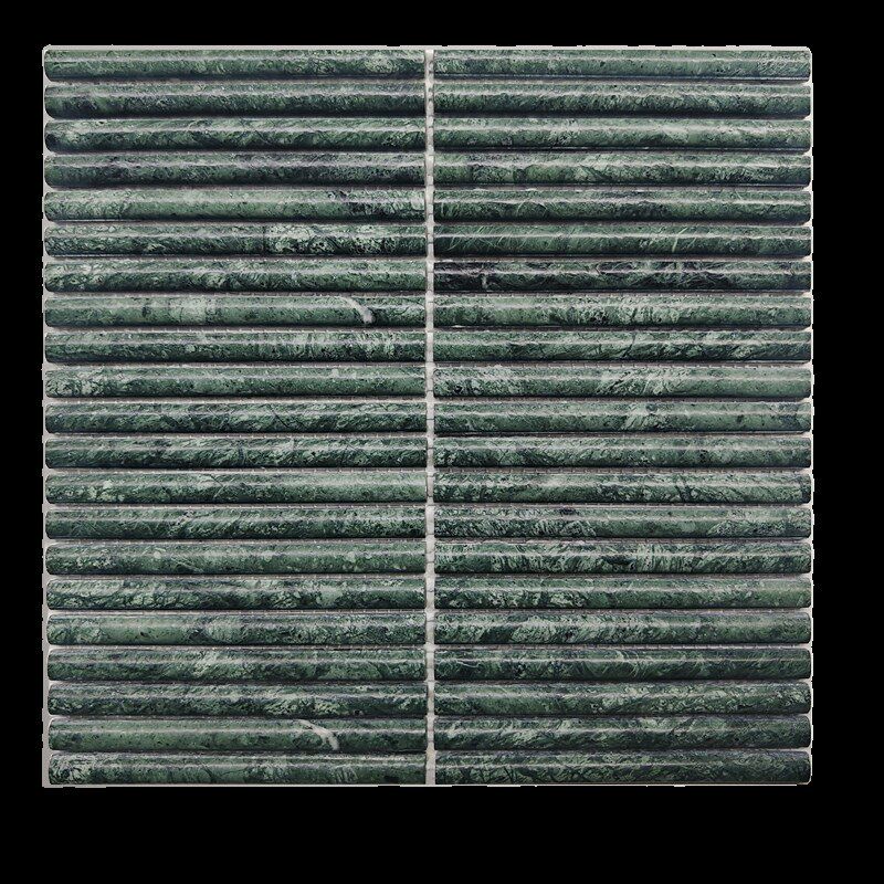 细条棍子长条天然石材马赛吧台收银台背景墙瓷砖立体凸面瓷砖