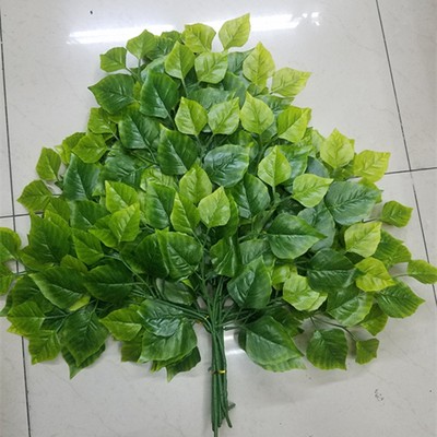 仿真白桦树叶榕树叶枫树叶子银杏叶子树枝树叶园艺绿植田园林装饰