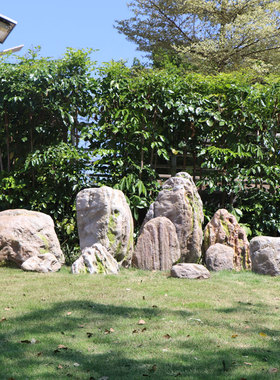 仿真石头造景摆件玻璃钢空心假石桌椅户外庭院公园林假山景观装饰