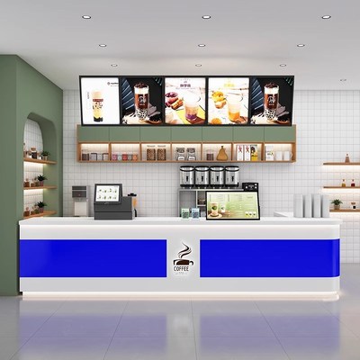 奶茶店吧台收银台甜饮蛋糕店收银台餐饮饭店酒吧前台水果店柜台