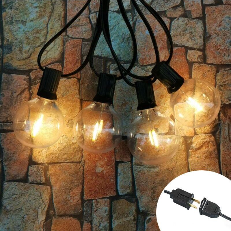 E12欧规220V户外防水灯串G50复古灯泡串节日婚庆花园庭院装饰串灯