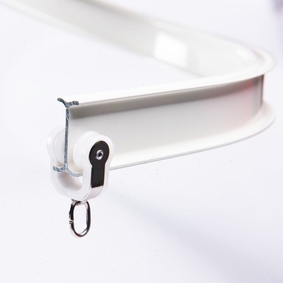 阳台飘窗可弯曲铝合金窗帘轨道弯轨 U型弧形静音滑轮双轨滑道杆子