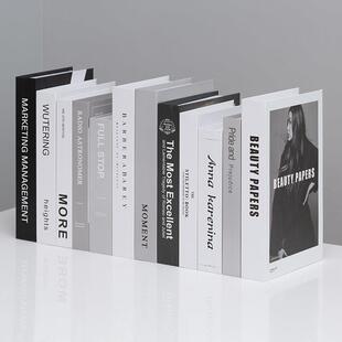 现代简约假书彷真书书房样板间客厅装饰品拍摄道具书创意家居摆饰