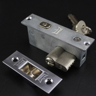 多玛地锁玻璃门地锁有框玻璃门锁插销锁免开孔不锈钢拉丝木门地锁