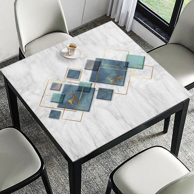 四方桌桌布防水防油防烫免洗家用八仙桌桌垫正方形茶几台布餐桌垫