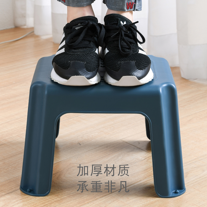塑料凳子家用简约客厅熟胶加厚长方凳浴I室防滑板凳矮凳换鞋小凳