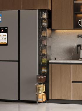 12/13/15/16CM厨房冰箱夹缝柜超薄窄缝置物架浴室化妆室储物收纳