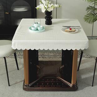 烤火桌子罩套皮罩防水防油烫正方形长取暖桌茶几pvc桌面垫布电炉