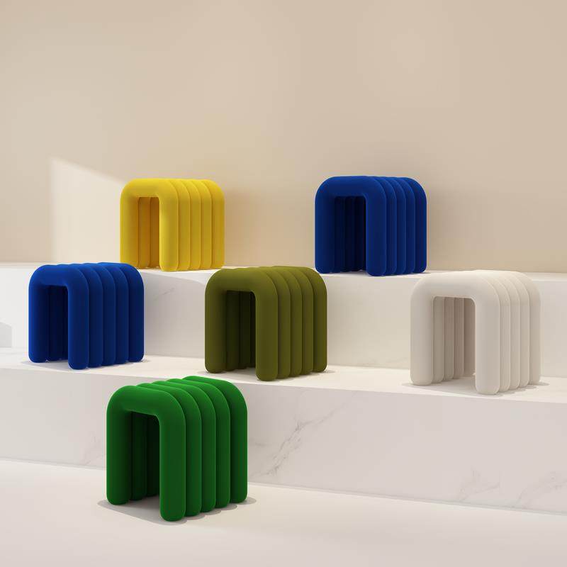 卧室化妆椅客厅矮凳子橱窗儿童拍摄道具网红ins风化妆椅子换鞋凳