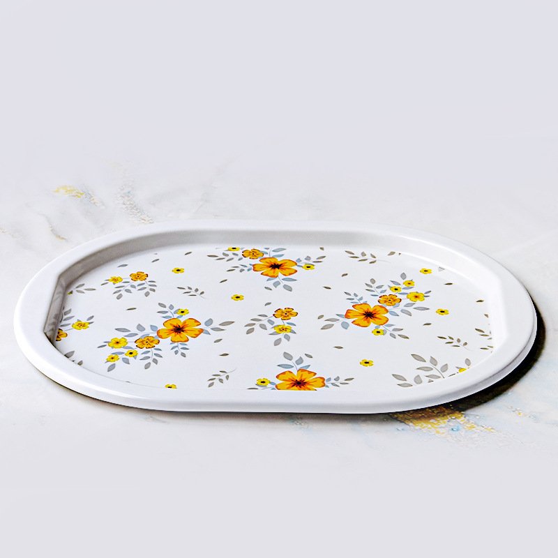 外贸密胺仿瓷椭圆托盘大号端菜盘子 Extra-large melamine tray