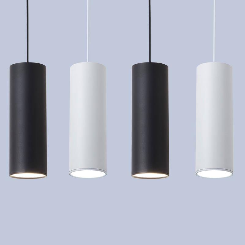 吊装筒灯圆柱长筒射灯吸顶北欧吊灯饭厅店铺天花板灯圆筒灯明装射