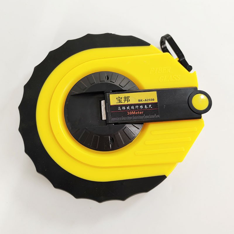厂家货源高档玻璃纤维皮卷尺超韧性防水20米30米50M长盒尺圆盘尺
