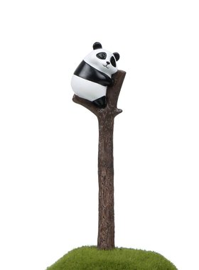 趴树杈上远望盼归熊猫微景观园艺造景花插道具拍摄玩偶桌面摆件