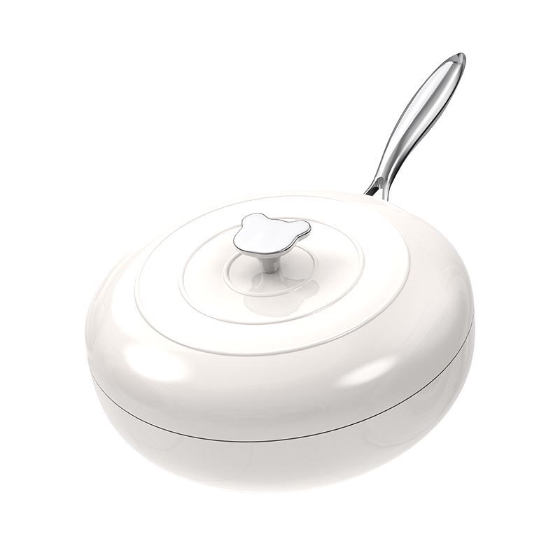 鹅卵石炒锅麦饭石不粘锅炒菜锅奶锅煎锅平底煎炒锅电磁炉锅具套装