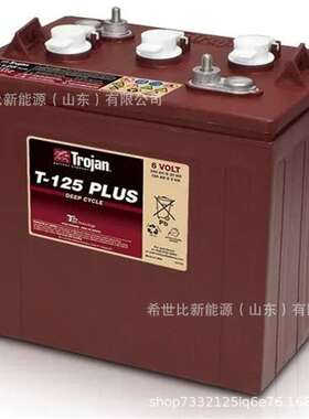 Trojan邱健蓄电池 T-125PLUS电动叉车6V240AH升降机观光车堆高车