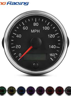 汽车改装85mm车速表里程表 LCD仪表 160MPH/H 汽车时速表