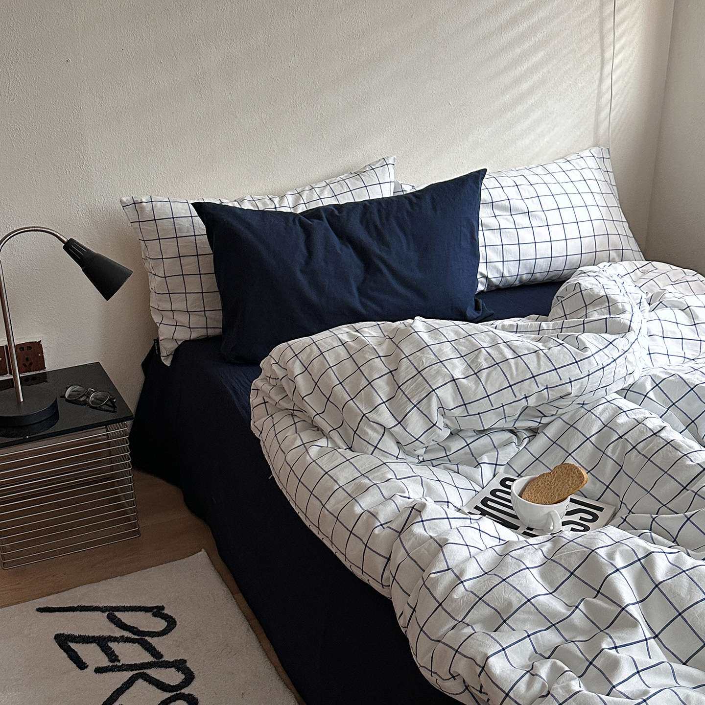 2025新款色织水洗系列四件套-空白格 1.5m床单款四件套 空白格