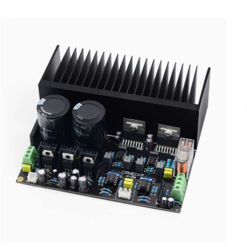 TDA7293大功率功放板OP07立体声双声道100W*2直流伺服NE5534前级
