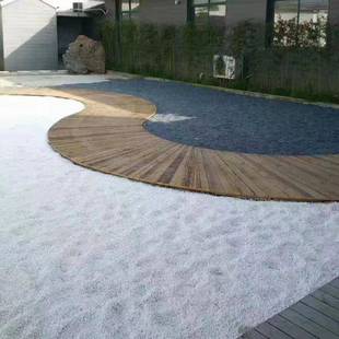 白色石子石头白鹅卵石庭院铺路铺地尖角砾石园林枯山水白碎石