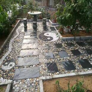 精抛光铺路小石子大鹅卵石石头鹅软石白庭院多肉铺面园林石雨花石