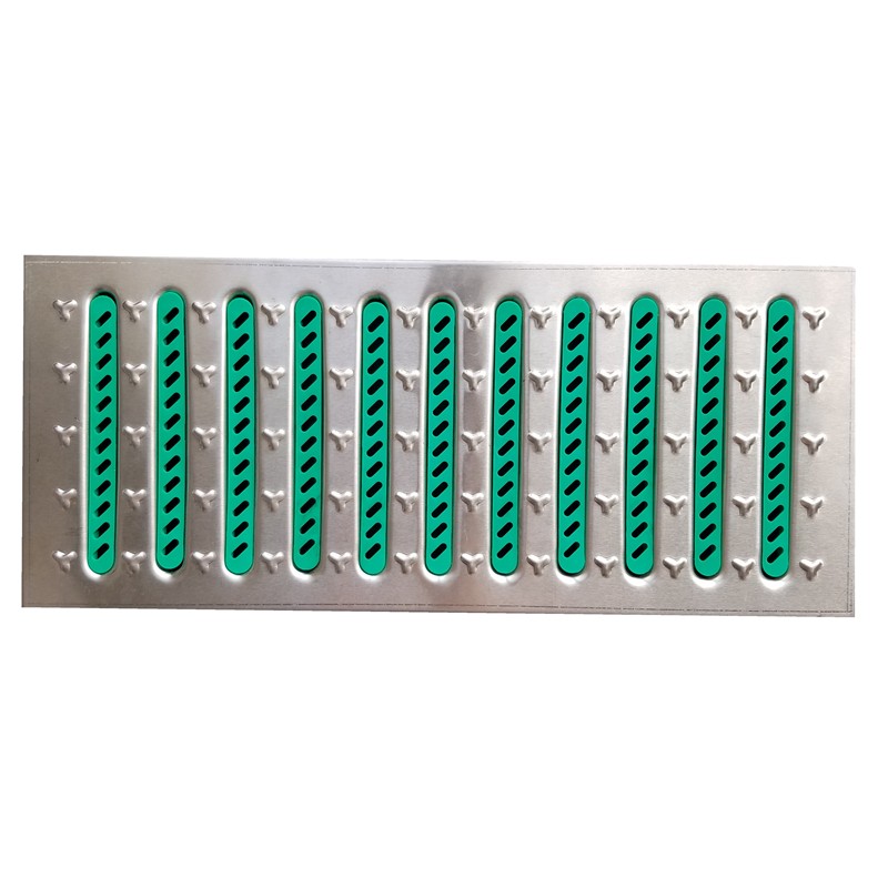厨房不锈钢地沟盖板专o用绿条防鼠条ABS胶条防滑条篦子漏水塑料条