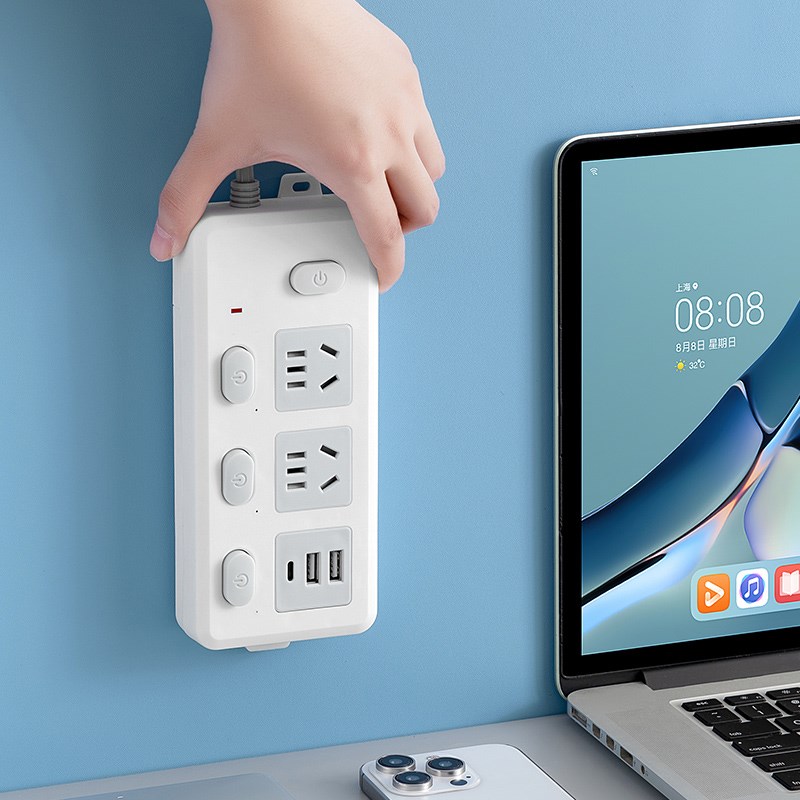 转换器插座插头插排插线板接拖面B板多孔多功能电线带线多插位国