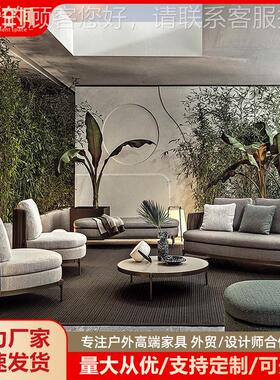 北外欧户外藤编藤沙发休闲庭院组合露台设计椅师墅花园别S137室藤