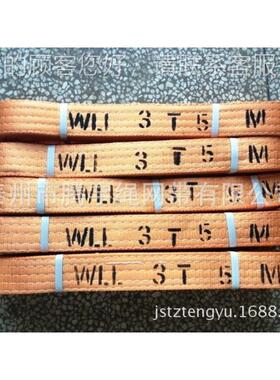 扁平吊装带扁平双扣T44M彩色涤纶吊带吨4米 T*M吊装带 t 4m起重吊