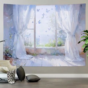 风景挂布复古墙上背景布摆地摊盖布宿舍卧室床头装饰遮丑墙布