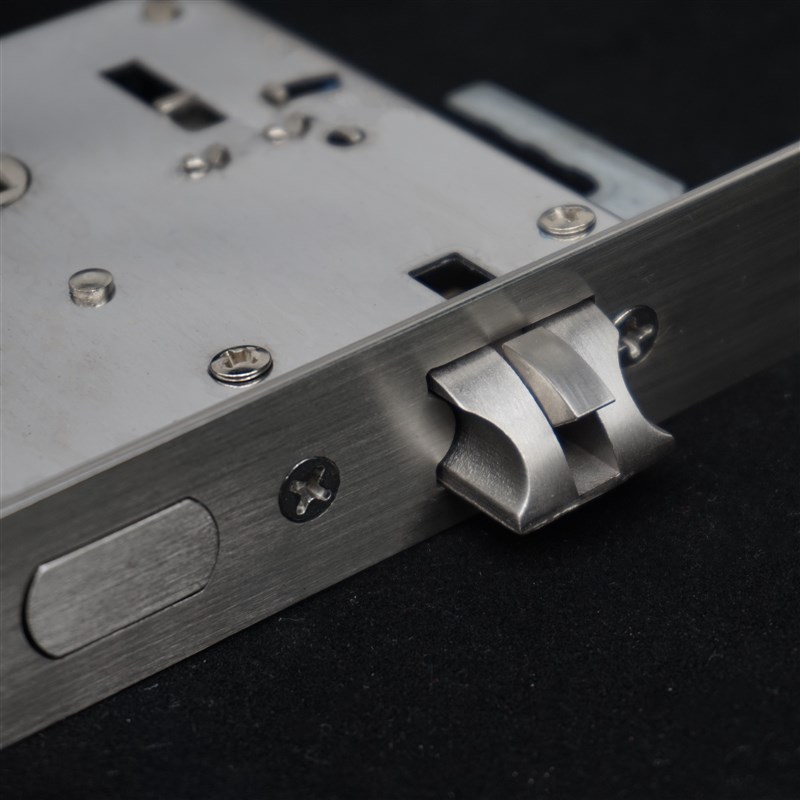 防盗门指纹锁智能锁专用防卡死防撞连动轮全钢开叉锁体加长边条