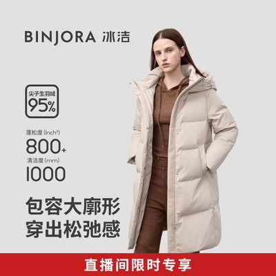 BINJORA冰洁95绒白鸭绒羽绒服