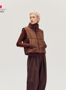 【周也同款】ZZE「Urban」3M新雪丽短款棉服马甲 高效暖绒防风