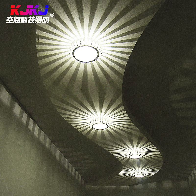 过道灯走廊灯玄关灯入户现代嵌入式LED射灯天花孔灯创意筒灯