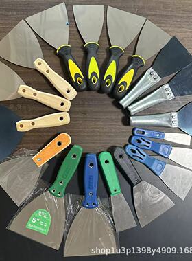 不锈钢油灰刀木柄油灰刀铁柄铲刀多功用腻子刀批刀工具