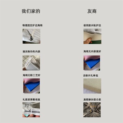 可拆洗床垫礼恩派爱可扣弹簧软硬调节0胶环保1.8乳胶厚记忆棉LFK