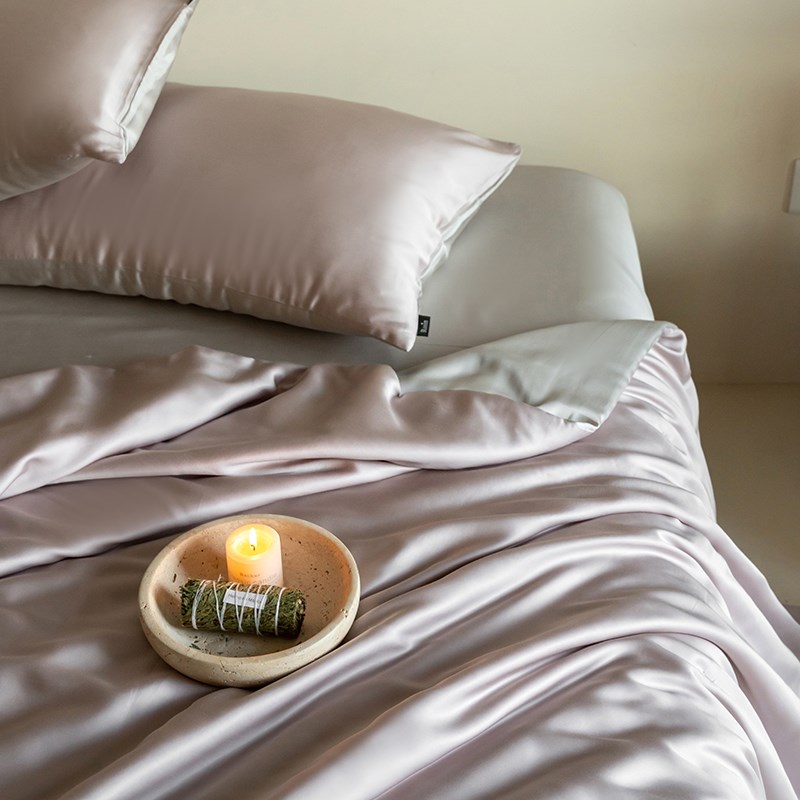 夏季裸睡80支兰精天丝夏凉被四件套纯色床笠款可水洗大豆空调被子