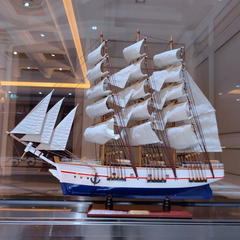 创意大帆a船模型一帆风顺家居客厅装饰品摆件酒柜玄关书架桌面摆