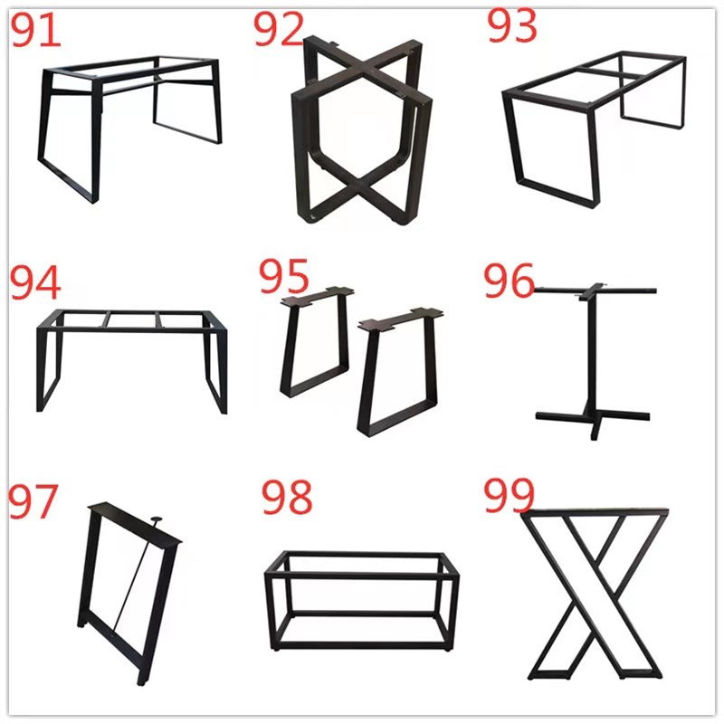 定制金属桌脚岩板大理石桌架大板办公桌茶几桌子腿餐桌腿茶台支架