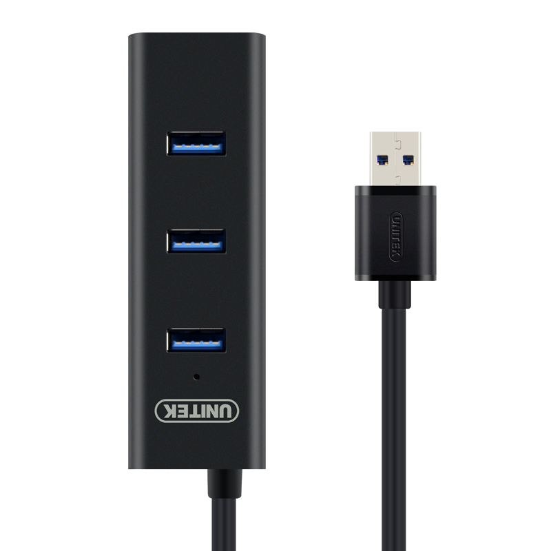 优越者usb分线器一拖四 电脑高速扩展usb3.0hub集线器 带供电接口
