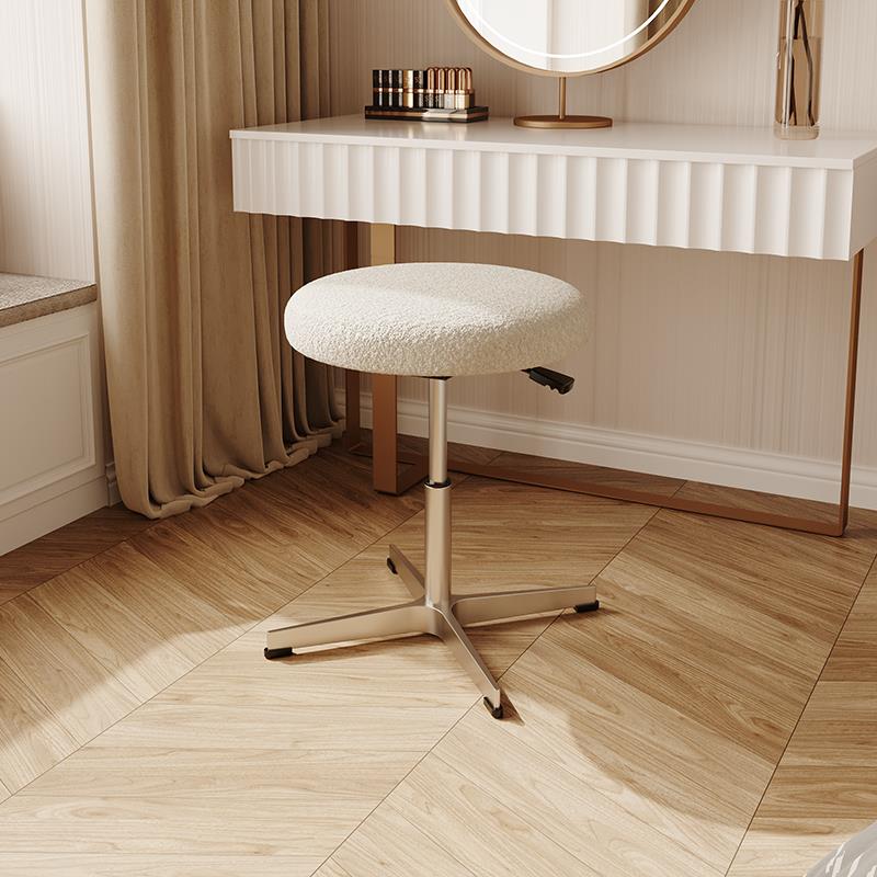 网红奶油风化妆凳轻奢高级女生卧室可升降梳妆台凳子简约现代美甲