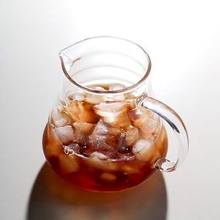 手冲咖啡壶家用耐热玻璃壶带刻度公道杯冷萃壶挂耳咖啡云朵分享壶