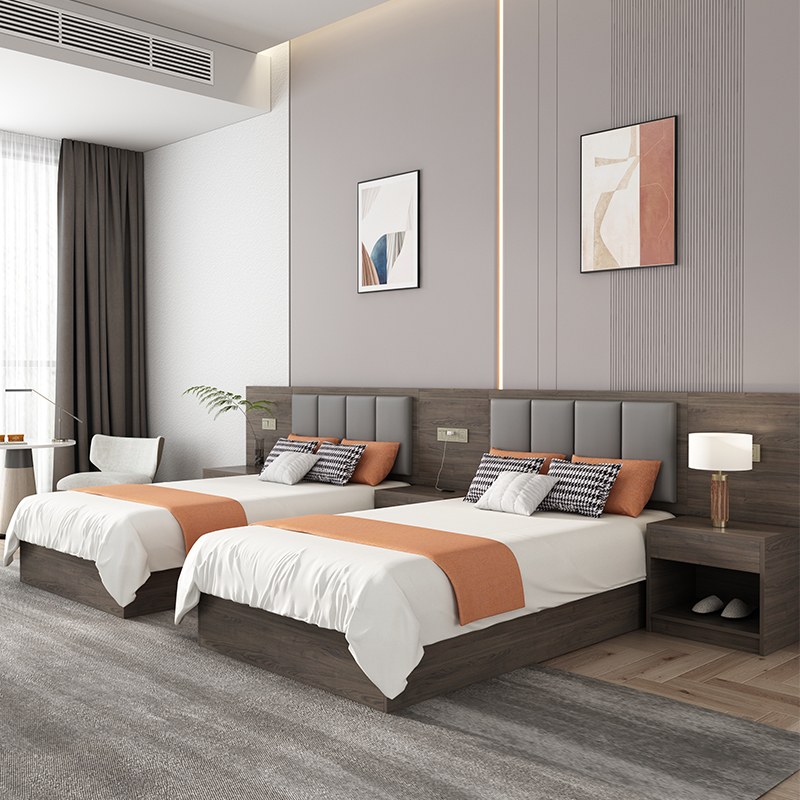 酒店家俱标间全套定制客房公寓民宿大床旅馆双人床全季宾馆专用床